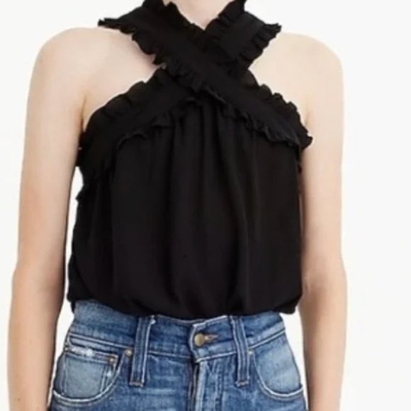 NWT- J.Crew Drapey Wrap front top - Picture 3 of 9